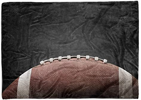 Handtuch Strandhandtuch Saunatuch Kuscheldecke mit Fotomotiv American Football Größe 180 x 130 cm (Tagesdecke - Sherpa Flies)