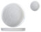 H&H 7627321 Piatto Alabastro, Vetro, Bianco, 22 cm x 2.5H, Glass