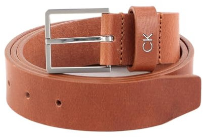 Calvin Klein Herren Gürtel Formal Belt 3,5 cm Ledergürtel, Braun (Cognac), 90 cm