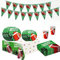 ZOOMPIL American Football Party geschirr, Fussball Geschirr Set, 70 Stück American Football Deko, Inklusive Teller, Tassen, Servietten, Tischdecken, Wimpel, Für American Football Geburtstag Party