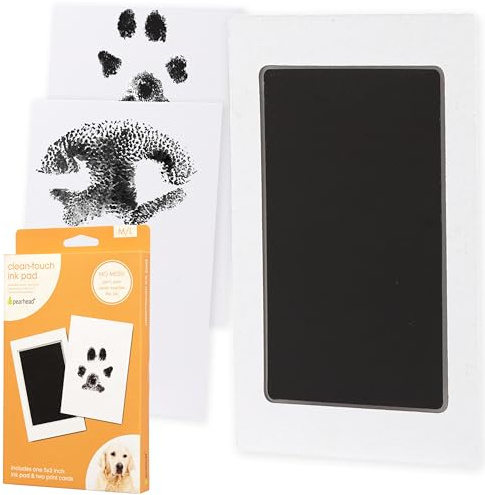 Pearhead M/L Pet Clean-Touch Ink Pad, Inkless No Mess Black Ink Pad For Cats or Dogs, Pet Owner Must Have Item, Pet Memory Keepsake, Medium/Large