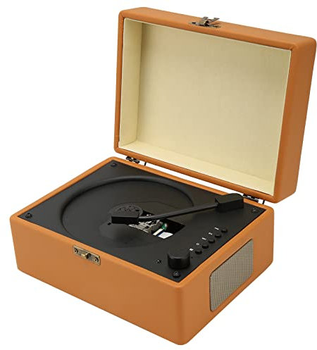 BT Giradischi Portatile per Valigia, con Stereo HiFi, Lettore CD Valigia retrò per Intrattenimento e Decorazione Domestica