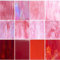 ILLUCKAI 12 Blatt gemischte rote rosa Buntglasscheiben, 10,2 x 15,2 cm Buntglas-Zubehör, Mosaik-Glasfliesen zum Basteln, Kathedralenglaskunstglas für Buntglas-Anfänger und Hobbyisten