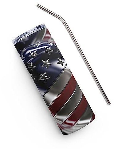 3D Memorial Day Tumbler American Flag, 3D Patriotic tumbler, 3D July 4th 20 oz Tumbler, Tumbler USA