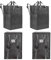 VENO 4 Pack Moving Bags w/Adjustable Backpack Straps, Moving Boxes & Storage Bins Alternative, Packing Supplies, Laundry Bags, Camping Essentials Tote Bag (Black, 4 Pack)