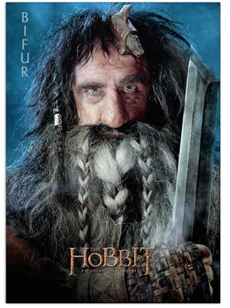 Displate Offiziell Hobbit MetallPoster Magnetische Befestigung Inklusive Lizenziert Bilder Hochwertiges Poster The Hobbit: An Unexpected Journey - H1 Bifur Portrait Poster 45 cm x 32 cm