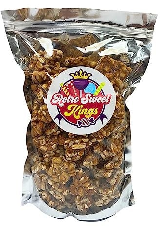 Peanut Brittle 1kg Bag, Pouch Traditional Retro Nut Cluster