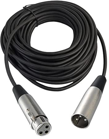 kowaku Mikrofonkabel XLR Patchkabel Stecker Buchse Verlängerungs Mikrofonkabel 1 M / 5 M / 10 M / 20 M - 33ft