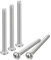 sourcing map #10-24x3 Poêle Tête Machine Vis, 304 Inox Acier 18-8 Vis, Phillips Lecteur, Entièrement Fileté, Lumineux Finition, Paquet de 10
