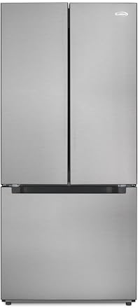 KoolMore 30-Inch and 18.5 cu. ft. Counter Depth French Door Refrigerator with Three Doors and Deep Freezer in Stainless-Steel (KM-RERFDSS-18C)