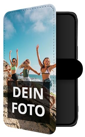 PhotoFancy® – iPhone 15 Pro Max Hülle mit Foto Personalisieren – Handyhülle selbst gestalten (Flipcase)