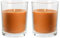 H HANSEL HOME Vela Aromática, Vela en Vaso de Cristal de Cera Vegetal - 28 Horas de Duración, Velas Perfumadas, 8,5x7 cm, Canela, 125g x 2 unidades