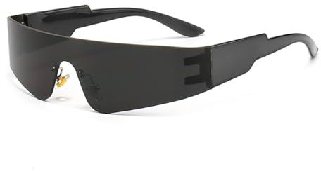 Schnelle Brille,Rave,Sonnenbrille Partybrille Alien,Futuristische Space Techno,Brillen Coole Set,Damen Glasses Kostüm,Party Schnell,Verspiegelte,Blitz Die,Mit Apfelform Artybrille,Brill Chnelle