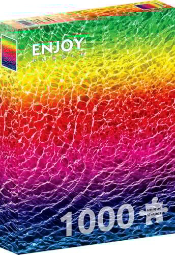 1000 Pieces Jigsaw Puzzle for Adults – Matte Finish, Soft Touch, Sturdy and Unique Pieces, Tight Fit, Vivid Colors, Missing Pieces Service – Gradient of Multicolor Underwater Rainbow – by ENJOY Puzzle