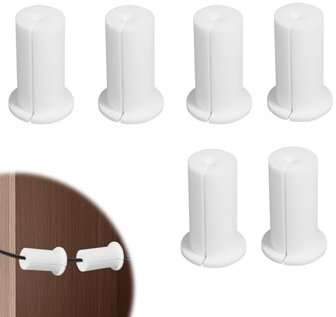 Wilsonzin Wall Grommets Cable da 6 pezzi, occhielli a muro per cavi Passacavo da Parete adattatore passante per cavo a muro, piastra a muro passante per cavo passante, copertura per(Bianco)