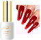 Imtiti Red Gel Nail Polish, 15ml Cherry Dark Red Gel Polish for Christmas, Autumn & Winter DIY Nail Art Starter Manicure Salon Kit