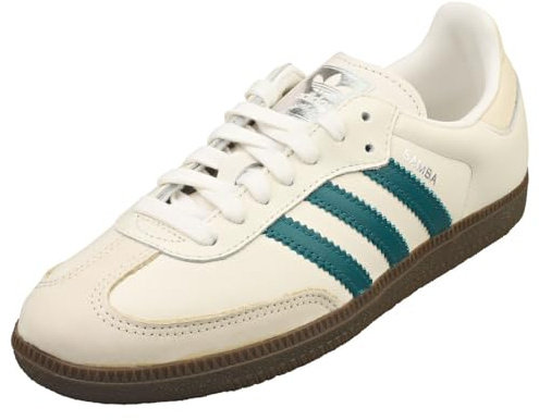 adidas Sambae Wadidas Sambae W FTWR - Tenis para mujer, color blanco, verde y blanco roto, talla 10.5 de EE. UU