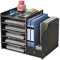 Hggzeg Organizador de escritorio de madera, organizador de escritorio de gran capacidad, organizador de archivos, organizador de documentos de papel A4, caja de almacenamiento de suministros de