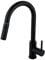 MILOT Kitchen Tap Matt Black Kitchen Taps Mixer with Pull Out Spray, Stainless Steel Sink Faucet 1 Hole 360° Swivel Spout Bar Taps | Matte Black