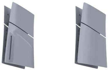 ARVALOLET Placa frontal resistente a los arañazos para PS5 Slim Disc/Digital Edition, plástico ABS, color gris