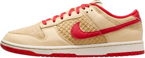 Nike Men's Dunk Low Retro, Pale Vanilla/University Red, 8 UK