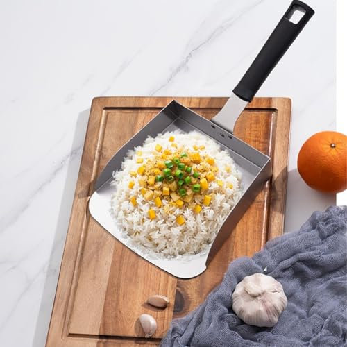 Spatule à hamburger, spatule à griller, 19,1 x 19,1 cm, grande spatule en métal en acier inoxydable, pour barbecue, hamburger, grill, barbecue