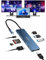 USB C Docking Station Dual Monitor 4K@60Hz, KOZYC 8-in-1 USB C Hub with 2 HDMI, USB-C 3.0, 2xUSB-A 3.0, SD/TF, 100W PD, Support HDMI Splitter Extended Display 2 Monitors Compatible with HP, Dell
