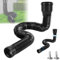 Grondaia flessibile prolunga tubo di scarico, scarico grondaia, prolunga rotonda per tubo di scarico 80/100 mm, estensione per grondaie da 47 a 150 cm, per prati e grondaie (nero, 1 pezzo)