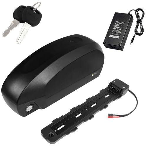 JHKJ Batterie au Lithium 36V 48V Batterie au Lithium-ION 52V 60V Batterie au Lithium-ION 20Ah 17,5Ah 25Ah 30Ah pour kit Moteur 700W-1100W avec Interrupteur et Verrouillage de sécurité,36v20ah