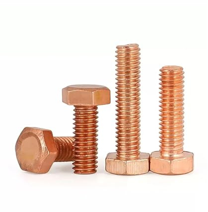 KSeSii Vite Esagonale Esterna in Rame Rosso/bullone in Rame elettrolitico M3-M6(4pcs M6x20)