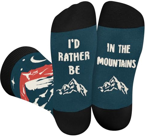 AGRIMONY Lustige Socken Herren - I'D RATHER BE Bunte Socken Männer Jungen Witzige Geschenke Weihnachten Ostern Geschenkideen