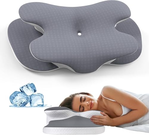 A-Pce Oreiller Memoire Forme pour Tous Les Types de Dormeurs | Oreiller Orthopédique Ergonomique,Oreiller Cervical avec Taie d'oreiller Amovible