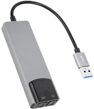 Denash 7.1 Kanal USB -Surround -Soundkarte, Externe Soundkarte mit Aluminiumlegierung für Laptop -PC -Silber, Unterstützt 7.1, 5.1 und Dual Channel Output, SPDIF -optische Eingabe für
