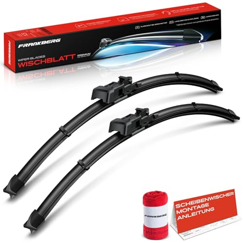 Frankberg 2x Scheibenwischer Wischerblätter 600mm/600mm, Vorne | Kompatibel mit C-Klasse W204, CLS Shooting Brake X218, E-Klasse Coupe C207, E-Klasse W212, C-Klasse Coupe C204, CLS C218