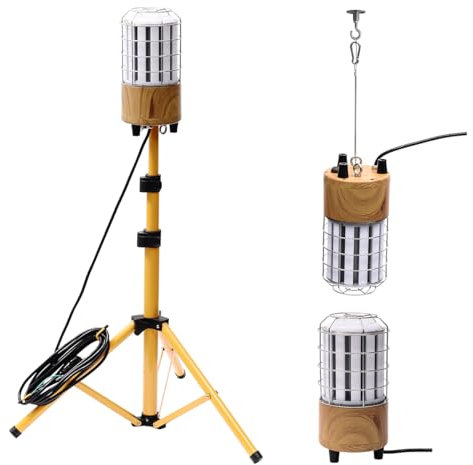 Choen 100w Led Tripod Construction Work Site Light 240V 12000 Lumen 360° Lighting for Building Contractors,Workshop,Plaster/Painting and Family Usage