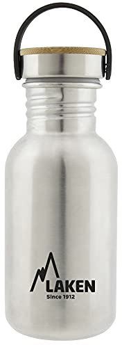 Laken Sehr Robuste Edelstahlflasche 0,5 L Silber Bouteille en Acier Inoxydable Mixte-Adulte, argenté, 0.5