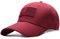 Sporty Baseballcap U.S.A. Flag Fahne USA Vintage Style Used Washed Look Retro Amerika Kappe Mütze Cap Schirmmütze Basecap (Weinrot)