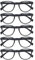 OPULIZE Pop Lesebrille 5er Pack Keck Rund Matt Rahmen Federscharniere Kratzfest Grau Herren Damen RRRRR2-7 +2.00