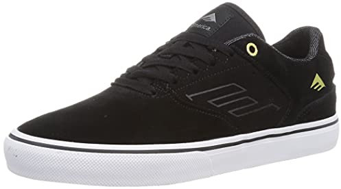 Emerica Herren The Low Vulc Skate-Schuh, Schwarz/Gold/Weiß, 41.5 EU