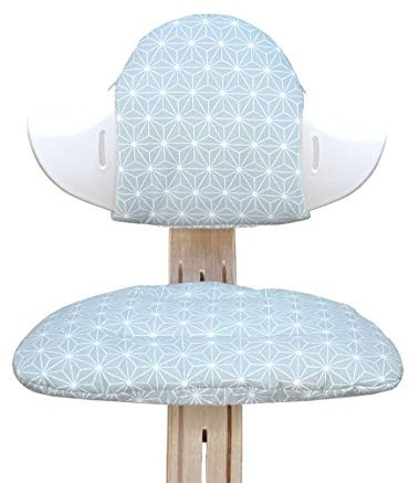 Blausberg Baby - BESCHICHTET - Sitzkissen Set für Nomi Hochstuhl von Evomove - Happy Star Grün