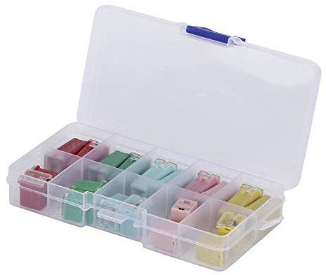 Qiilu Autosicherung, 20 Stück Rechteck-Sicherungssatz Armaturenbrettsicherung 20A 30A 40A 50A 60A für Japan und USA Auto