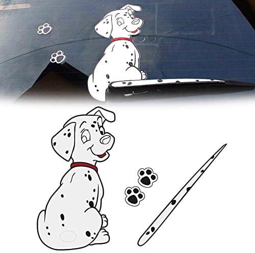 Rear Windshield Wiper Sticker-self-adhesive funny cute dog movement tail and paw pattern sticker for car rear window decoration-3D Creative Cartoon Vehicle Window Wiper Decal