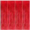 4 STK Folien Vorhänge, 1m x 3m Lametta Vorhang Hintergrund, Rot Metallic Lametta Vorhänge, Selbstklebende Folien Fransen Lametta, Partydekorationen für Geburtstags,Abschlussball, Hochzeit