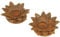 MACOSA SA88864_x2 Kerzenhalter Seerose Rost 2 STK. Metall modern Industrial rostig Blume Deko Kerzenständer Tisch-Dekoration Kerzenhalter Kerzen-Halter Deko