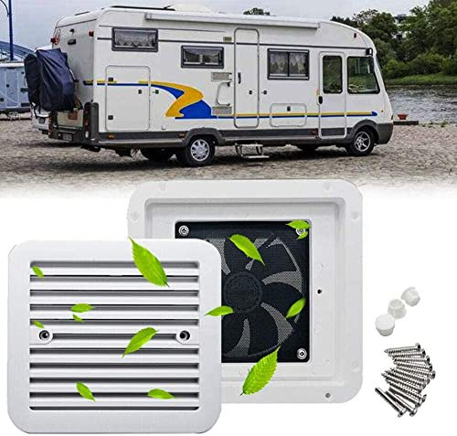 MACHSWON Ventilateur de refroidissement haute intensité 12 V pour camping-car Blanc