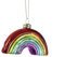 MARELIDA Weihnachtsbaumschmuck Regenbogen - Christbaumschmuck - Glas - mit Glitzer - L: 10cm - bunt