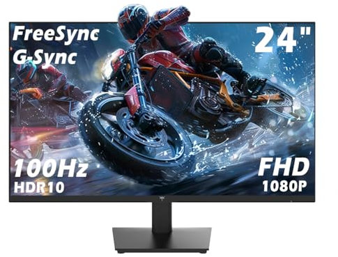 KTC 23.8-Inch Gaming Monitor with 100Hz Refresh Rate, 1080P Screen, 104% SRGB, Adaptive Sync, Full HD, VESA Mount, and Eye Protection