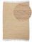 carpetfine Flickenteppich Kelim Chindi Uni Beige 70x140 cm, handgewebt | Fleckerlteppich aus Baumwolle für Wohnzimmermit Fransen