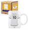 Taza Personalizada del Madrid Nombre Número Regalo Ideal Fanáticos Futbol Madridista Diseño Exclusivo Cerámica 325 Ml Regalo Día Del Padre Amigo Navidad Cumpleaños Detalles Especiales (Madridceramica)