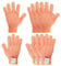 PATIKIL Cut Resistant Gloves, 4 Pair Level 5 Protection Anti Cutting Gloves for Kitchen Wood Carving Working, Large, Orange